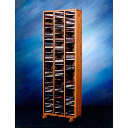 WOOD SHED Solid Oak Tower for CDs - Individual Locking Slots 309-4